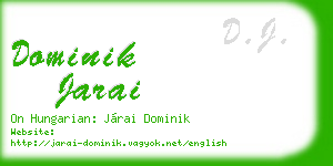 dominik jarai business card