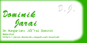 dominik jarai business card